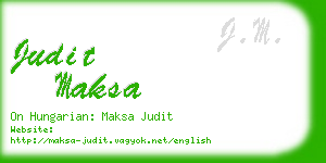 judit maksa business card